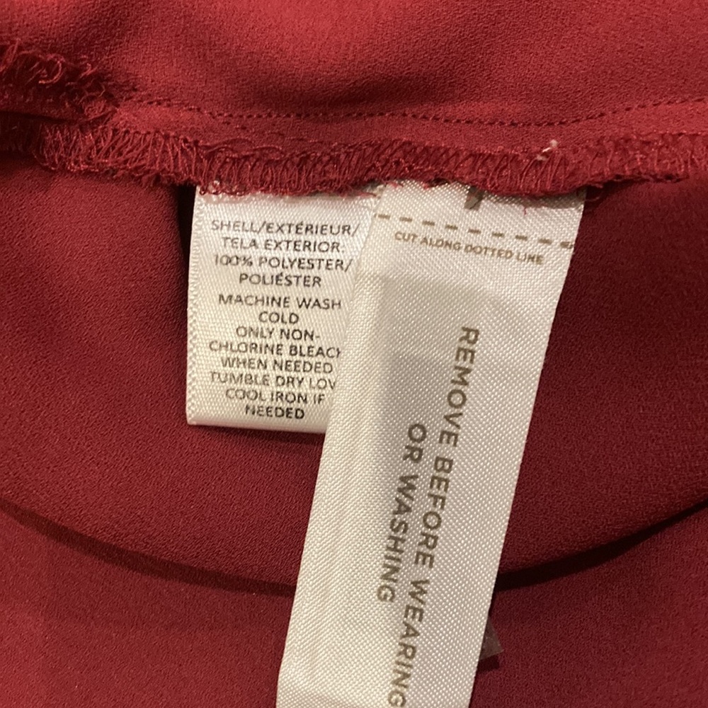 Ann Taylor Loft Cranberry Color Blouse View 4
